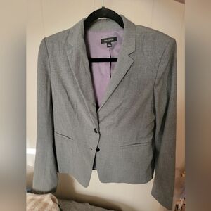 Ann Taylor Gray Blazer 12